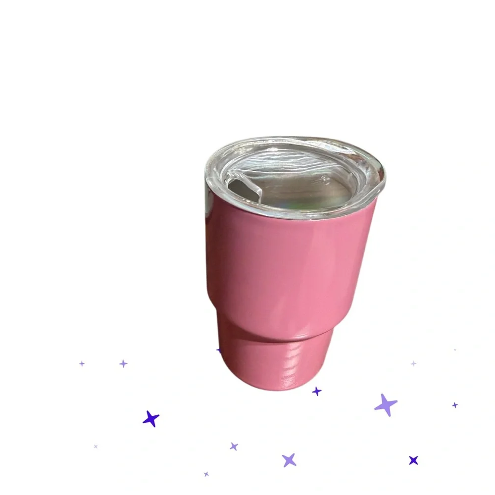 Tiny 3 Inch Stainless Steel Tumbler With Straw and Lid